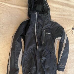 Columbia Snow Jacket, Black with Brown, light and durable, very warm